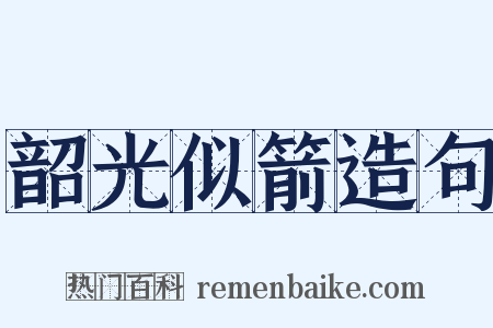 韶光似箭造句是什么意思的图片